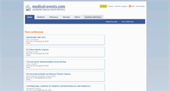 Desktop Screenshot of medical-events.com