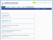 Tablet Screenshot of medical-events.com